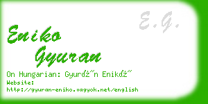 eniko gyuran business card